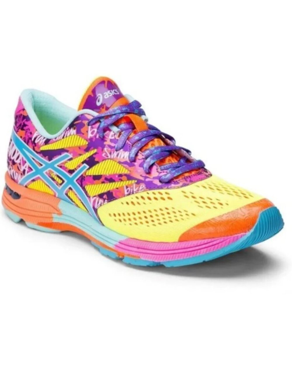 ASICS GEL NOOSA TRI 10 Yellow Orange Pink Blue 8 US Womens Medium 39.5 US